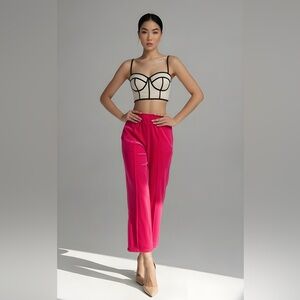 Juicy Couture- Velour Flared Pants - Vixen Pink -XL